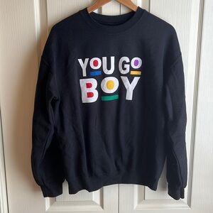 Vintage Black Graphic Crewneck Sweatshirt